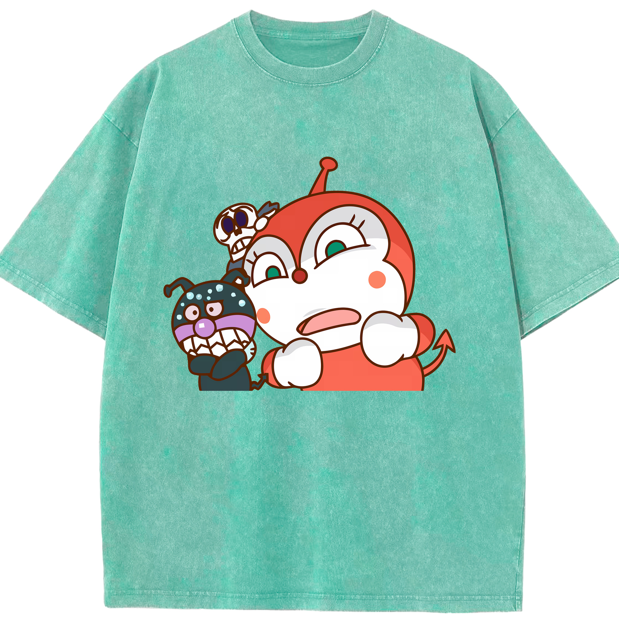 （画像用） アンパンマン Anpanman 綿100% ヴィンテージ風 半袖Tシャツ（フロントプリント）